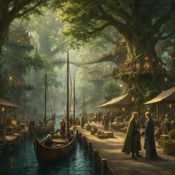 The elven dock of the city Aslarmore