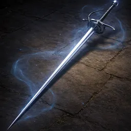 The Algestic Rapier laying on the stone floor
